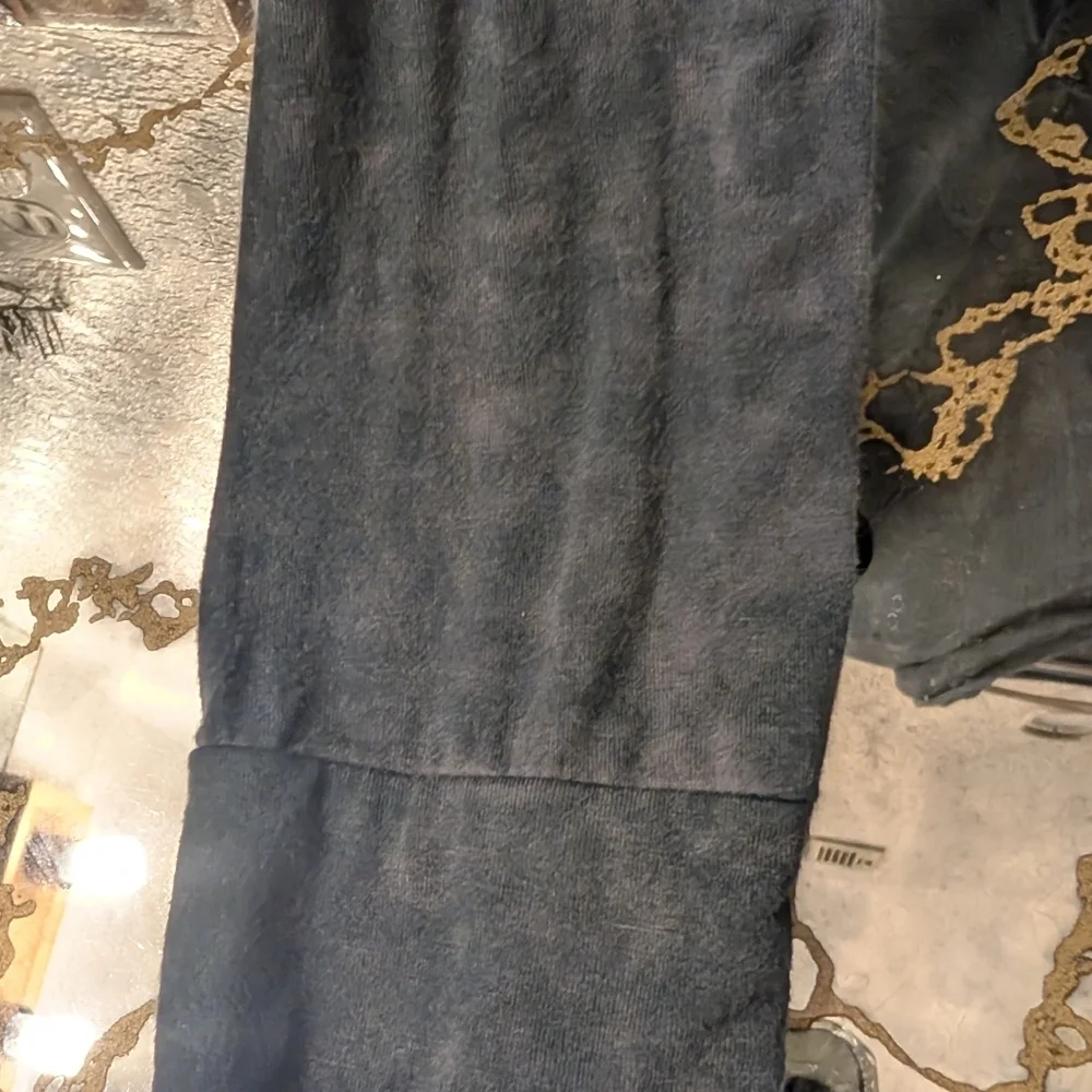 POL Dark Blue Grey Tie Dye Zip-Up Hoodie Size Small